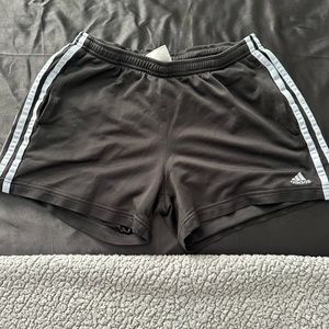 Adidas black soccer shorts size small